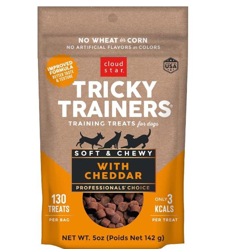 Dog Cloud Star | Cloud Star Tricky Trainers Soft & Chewy Cheddar Dog Treats