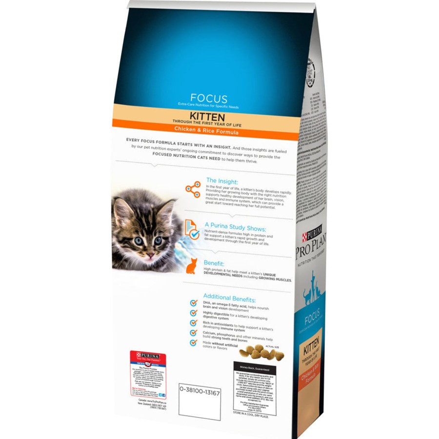 Cat Purina Pro Plan Dry Food | Purina Pro Plan Focus Chicken & Rice Formula Kitten Dry Cat Food