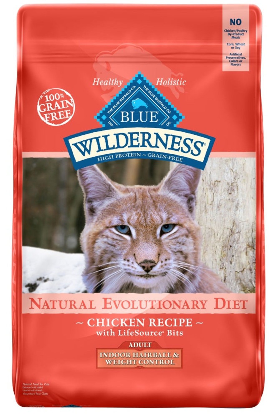 Cat Blue Buffalo Dry Food | Blue Buffalo Wilderness High-Protein Grain-Free Indoor Adult Hairball & Weight Control Chicken Recipe Dry Cat Food