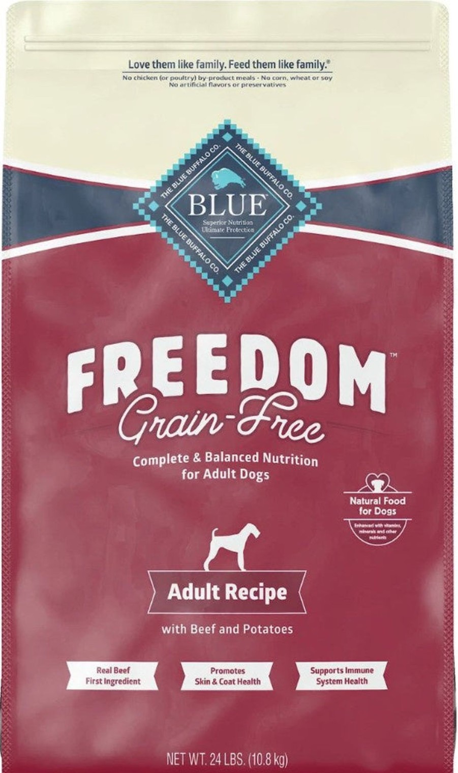 Dog Blue Buffalo Dry Food | Blue Buffalo Freedom Grain-Free Adult Beef Recipe Dry Dog Food