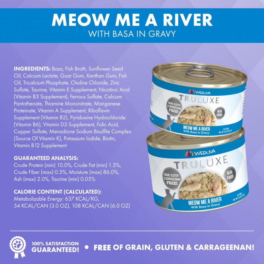 Cat Weruva Wet Food | Weruva Truluxe Meow Me A River With Base In Gravy Canned Cat Food