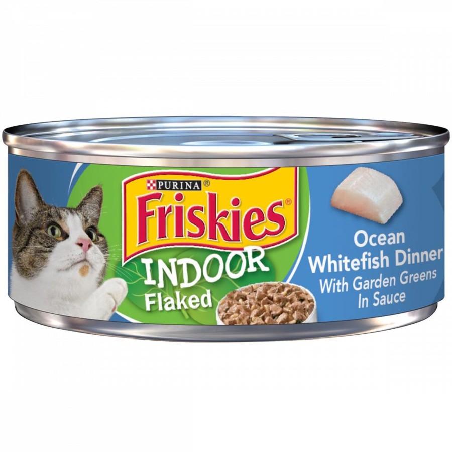 Cat Friskies Wet Food | Friskies Selects Indoor Flaked Ocean Whitefish Canned Cat Food