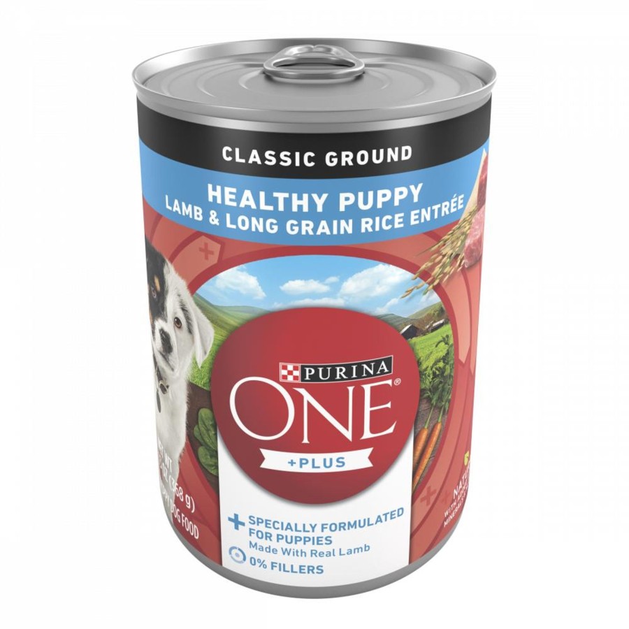 Cat Purina ONE Wet Food | Purina One Smartblend Classic Healthy Puppy Ground Lamb & Long Grain Rice Canned Dog Food