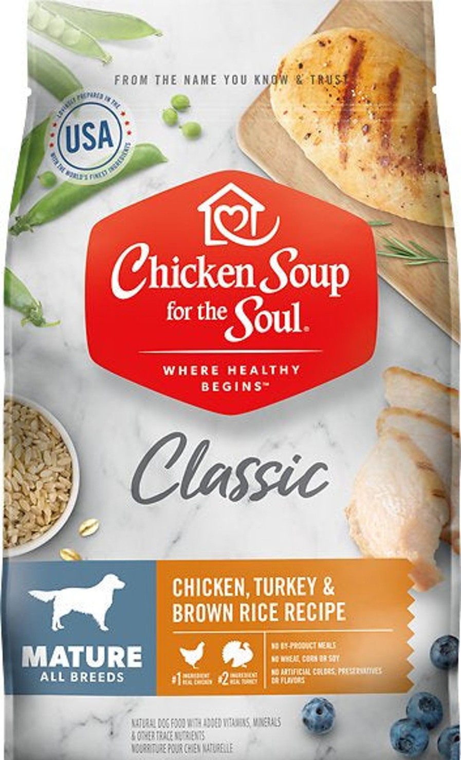 Dog Chicken Soup | Chicken Soup For The Soul Mature Recipe With Chicken, Turkey & Brown Rice Dry Dog Food