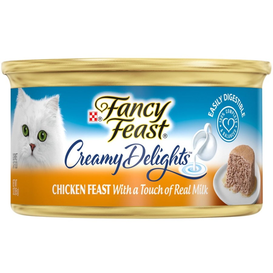 Cat Fancy Feast Wet Food | Fancy Feast Creamy Delights Chicken Feast Pate In A Creamy Sauce Canned Cat Food