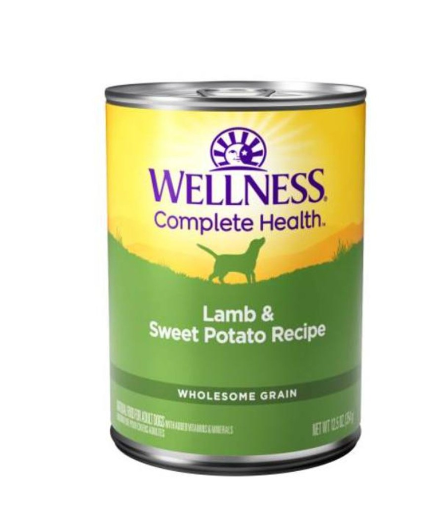 Dog Wellness Wet Food | Wellness Complete Health Natural Lamb And Sweet Potato Recipe Wet Canned Dog Food