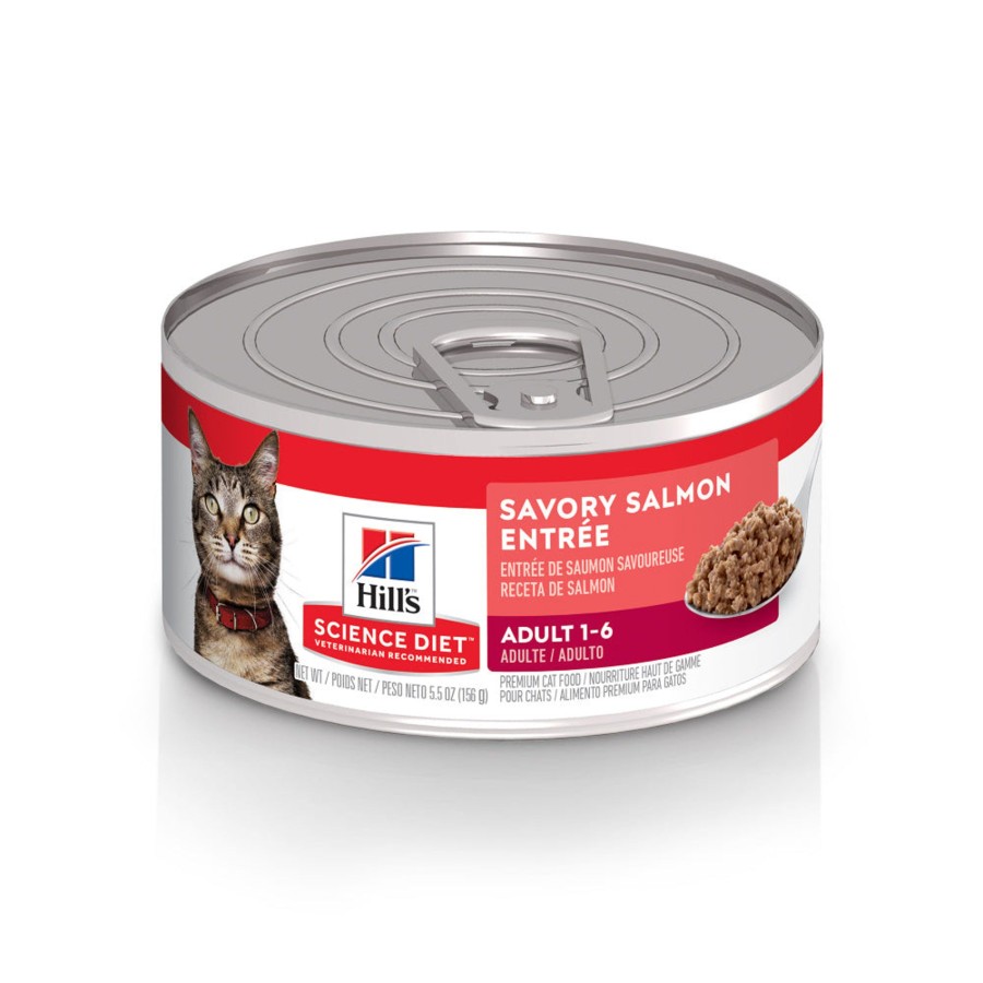 Cat Hill's Science Diet Wet Food | Hill'S Science Diet Adult Savory Salmon Entree Canned Cat Food