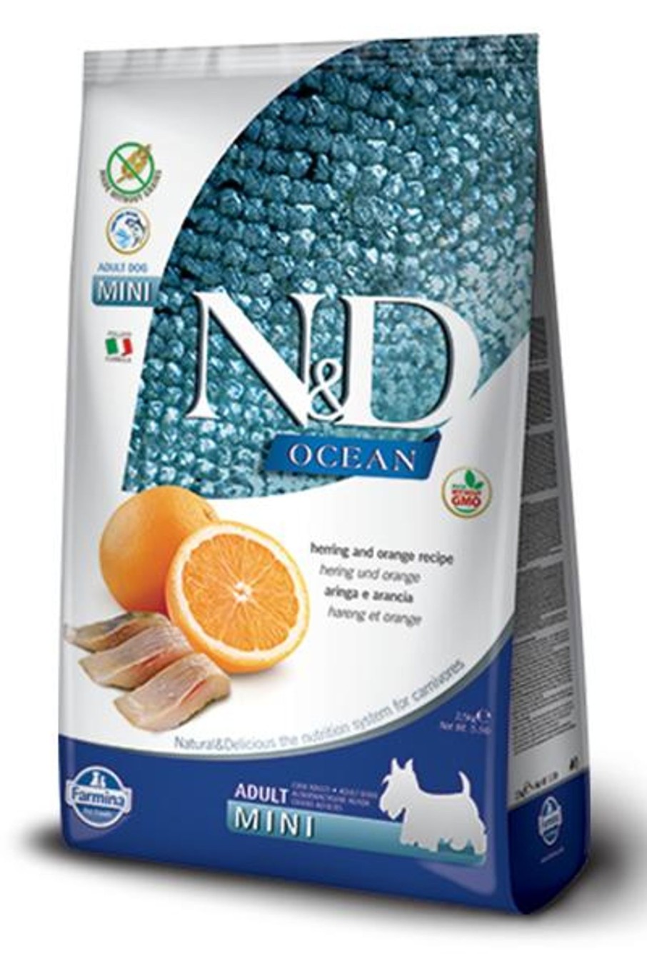 Dog Farmina Pet Foods | Farmina Ocean N&D Natural & Delicious Grain Free Mini Adult Herring & Orange Dry Dog Food