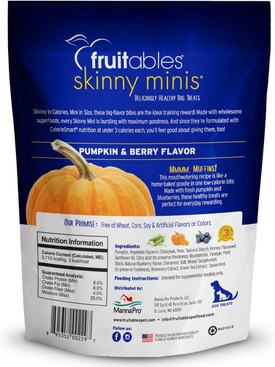 Dog Fruitables | Fruitables Skinny Mini Pumpkin & Blueberry Dog Treats