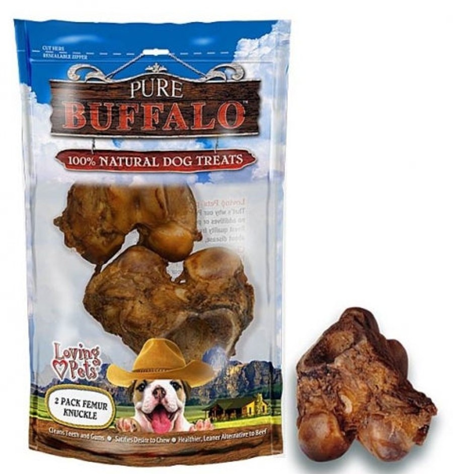 Dog Loving Pets | Pure Buffalo Meaty Femur Knuckle Dog Treats