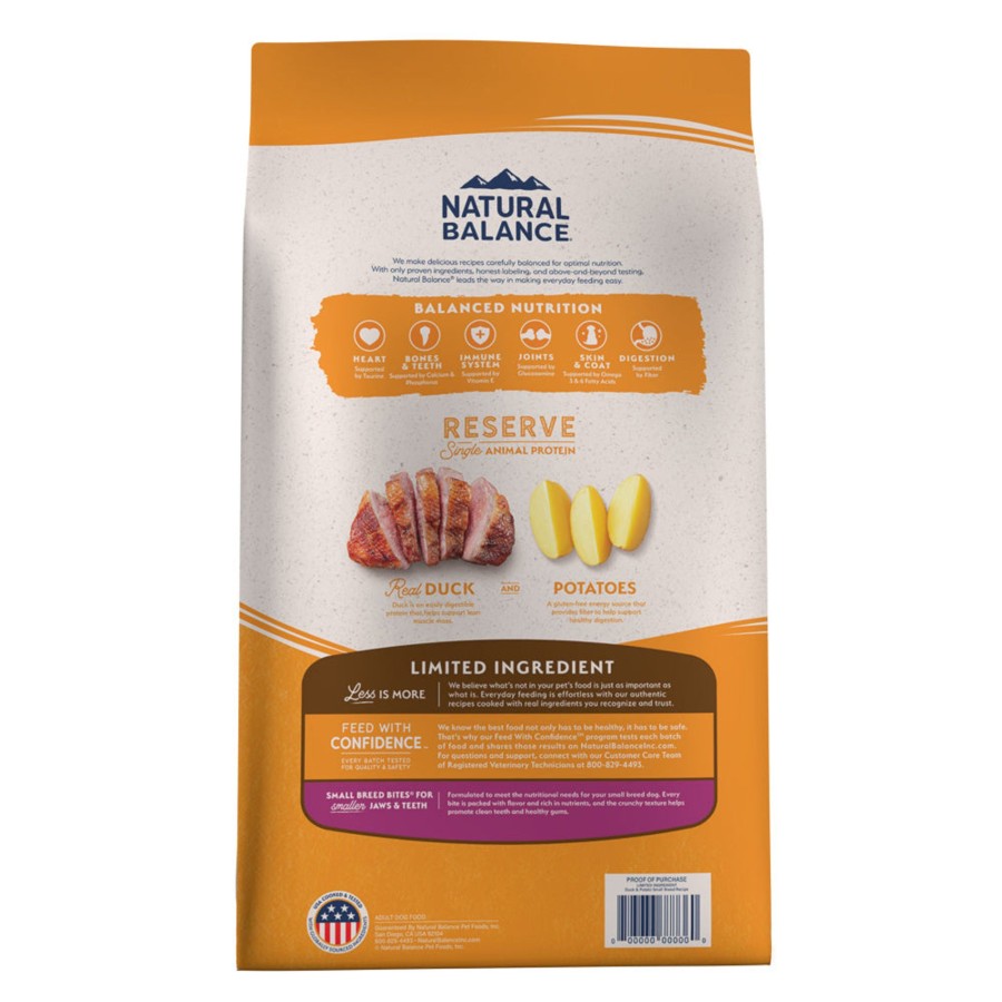 Dog Natural Balance | Natural Balance Limited Ingredient Reserve Grain Free Duck & Potato Small Breed Recipe Dry Dog Food