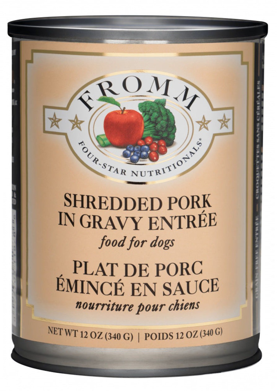 Dog Fromm Wet Food | Fromm Four Star Shredded Pork In Gravy Entree Grain Free Canned Dog Food