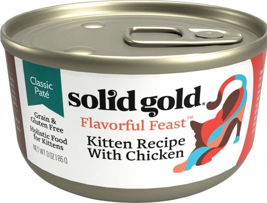 Cat Solid Gold Wet Food | Solid Gold Flavorful Feast Grain Free Kitten Recipe With Chicken Canned Cat Food