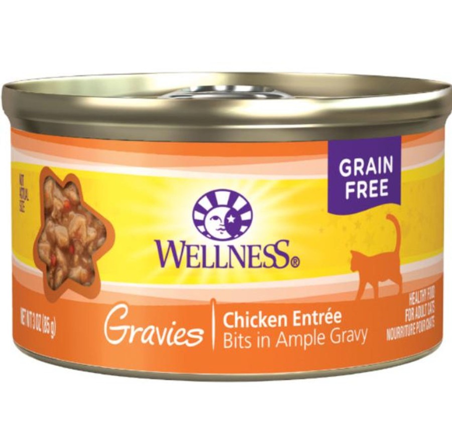 Cat Wellness Wet Food | Wellness Natural Grain Free Gravies Chicken Dinner Canned Cat Food