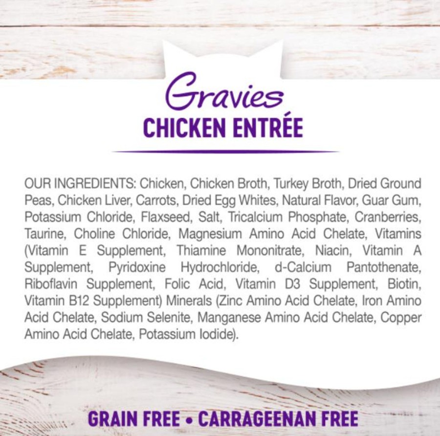 Cat Wellness Wet Food | Wellness Natural Grain Free Gravies Chicken Dinner Canned Cat Food