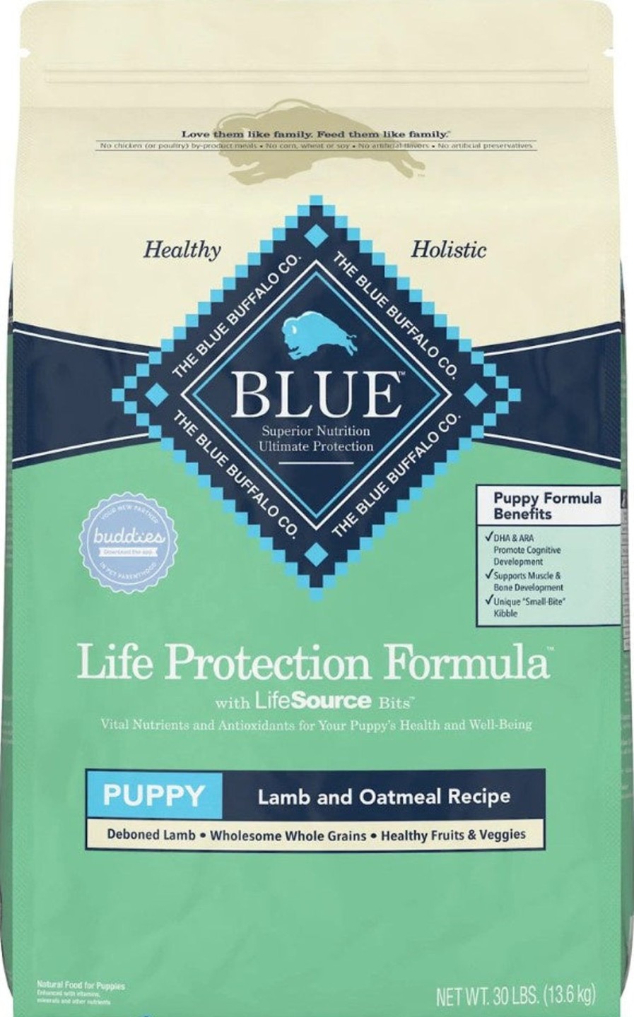 Dog Blue Buffalo Dry Food | Blue Buffalo Life Protection Formula Puppy Lamb & Oatmeal Recipe Dry Dog Food