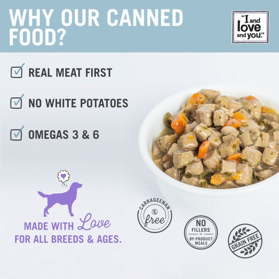 Dog I and Love and You Wet Food | I And Love And You Grain Free Gobble It Up Stew Canned Dog Food