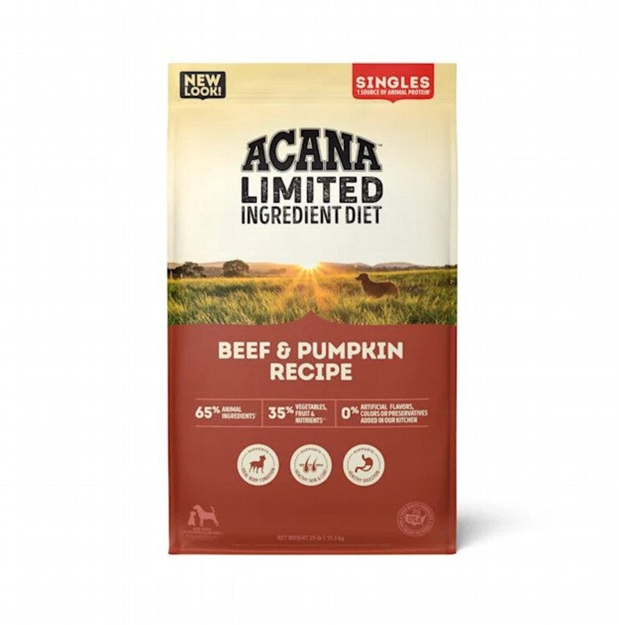 Dog ACANA Dry Food | Acana Singles, Beef & Pumpkin Recipe, Limited Ingredient Diet Dry Dog Food