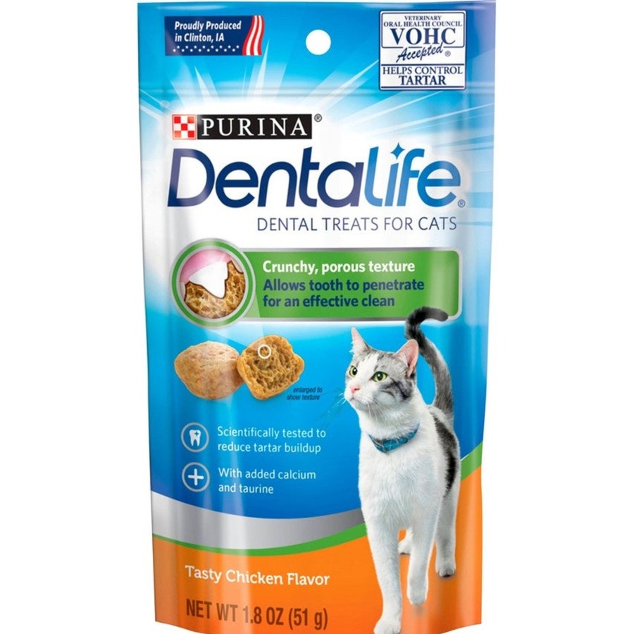 Cat Purina Dentalife | Purina Dentalife Adult Tasty Chicken Flavor Cat Dental Treats