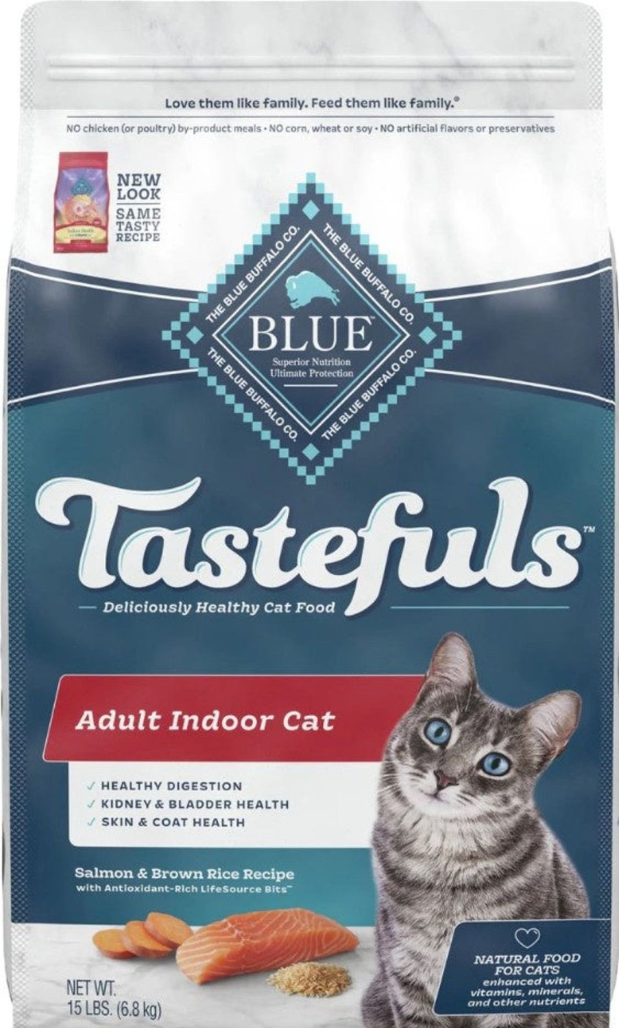 Cat Blue Buffalo Dry Food | Blue Buffalo Tastefuls Adult Indoor Cat Salmon & Brown Rice Recipe Dry Food