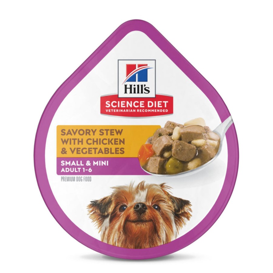 Dog Hill's Science Diet Wet Food | Hill'S Science Diet Adult Small Paws Savory Stew With Chicken & Vegetables Dog Food Trays