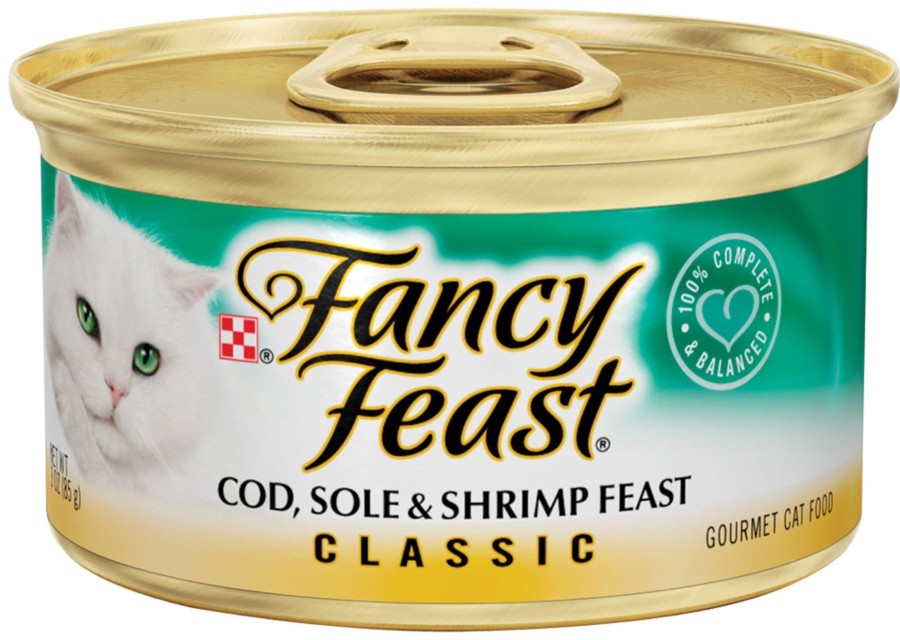 Cat Fancy Feast Wet Food | Fancy Feast Cod, Sole And Shrimp Canned Cat Food