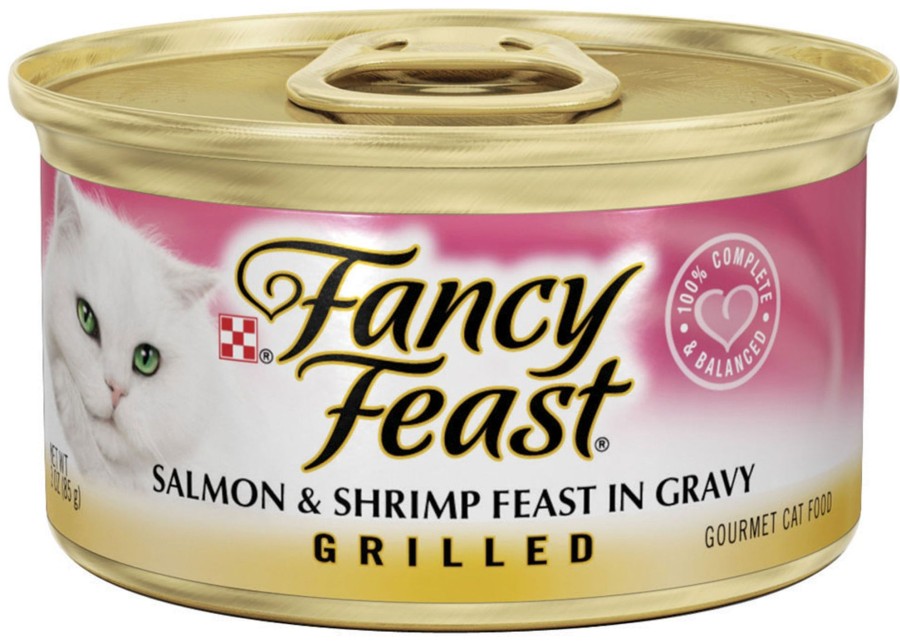 Cat Fancy Feast Wet Food | Fancy Feast Grilled Salmon And Shrimp Canned Cat Food