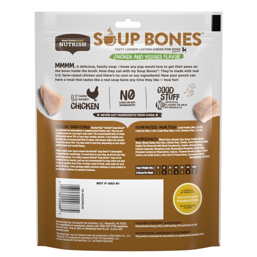 Dog Rachael Ray Nutrish | Rachael Ray Nutrish Soup Bones Chicken & Veggies Recipe Dog Treats