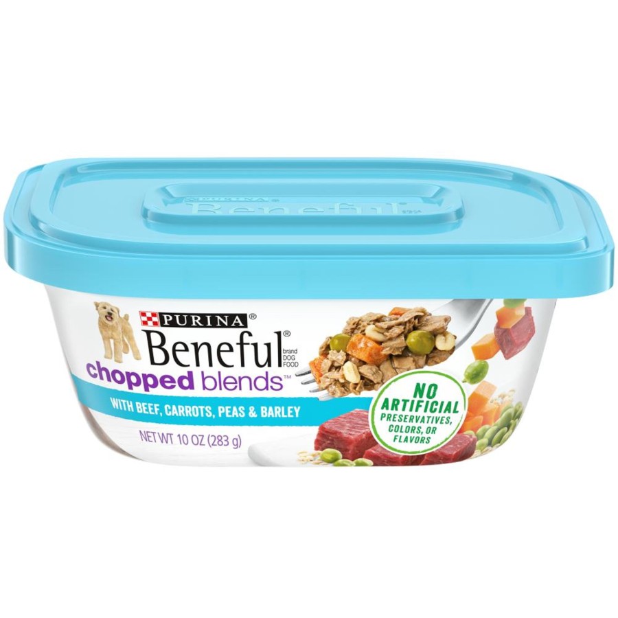 Dog Beneful | Beneful Chopped Blends With Beef, Carrots, Peas & Barley Wet Dog Food Tubs