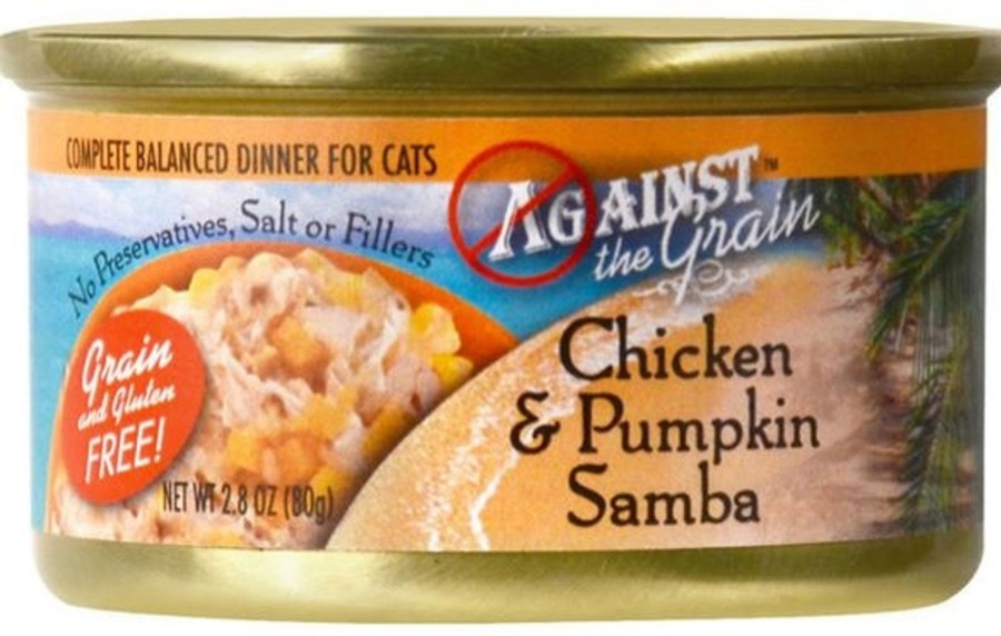 Cat Against the Grain Wet Food | Against The Grain Chicken And Pumpkin Samba Canned Cat Food