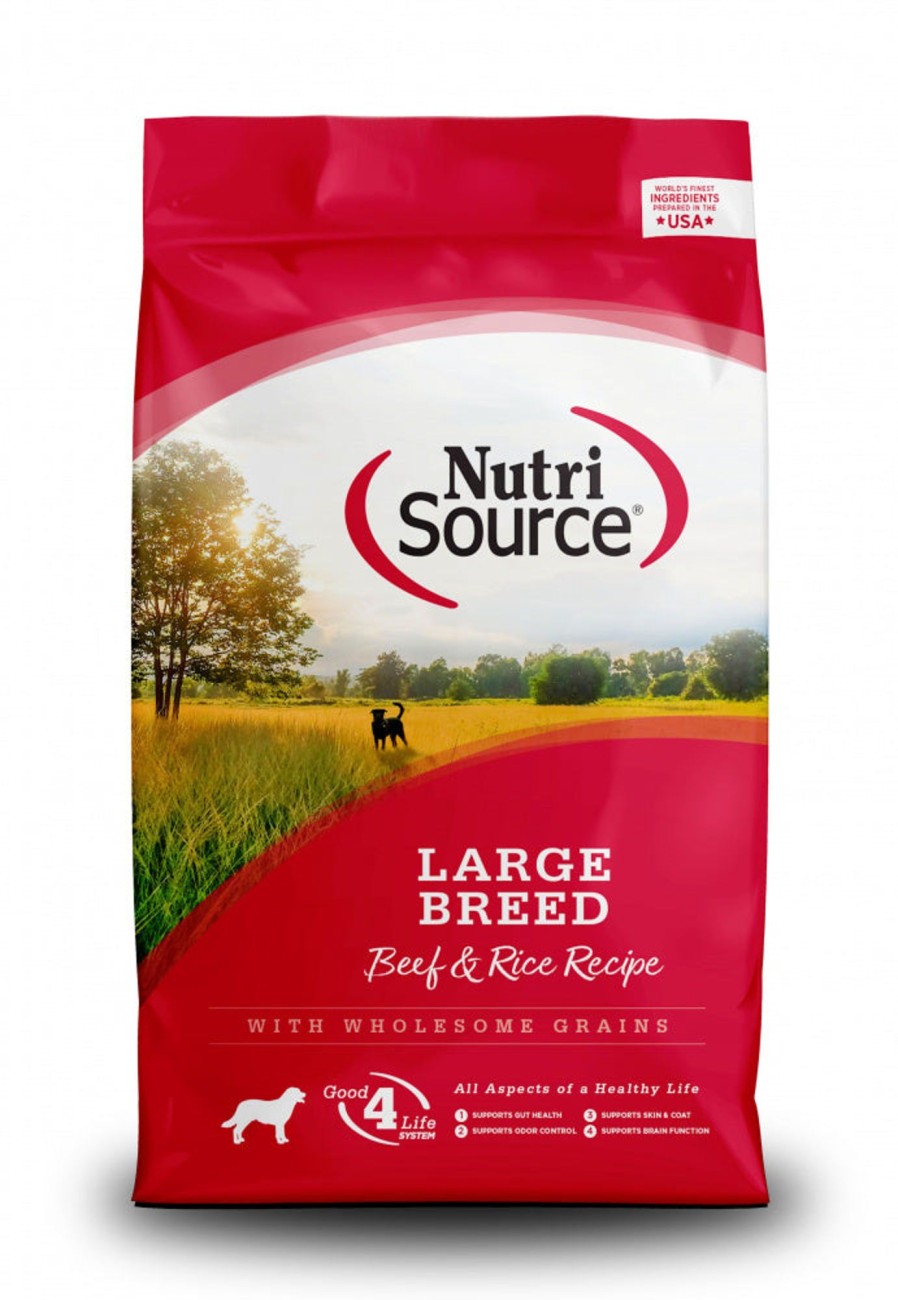 Dog NutriSource Dry Food | Nutrisource Large Breed Beef & Rice Recipe Dry Dog Food