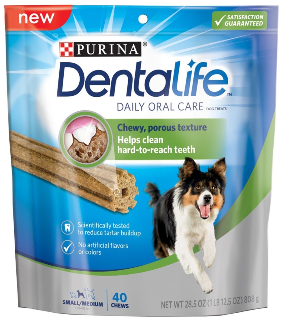 Dog Purina Dentalife | Purina Dentalife Daily Oral Care Adult Small & Medium Breed Chicken Flavor Dog Treats