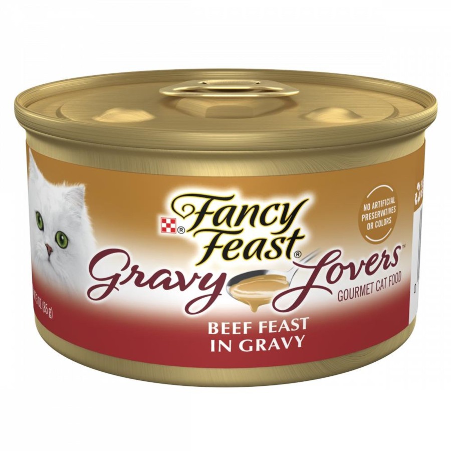 Cat Fancy Feast Wet Food | Purina Fancy Feast Gravy Lovers Beef Feast Gourmet Cat Food In Wet Cat Food Gravy