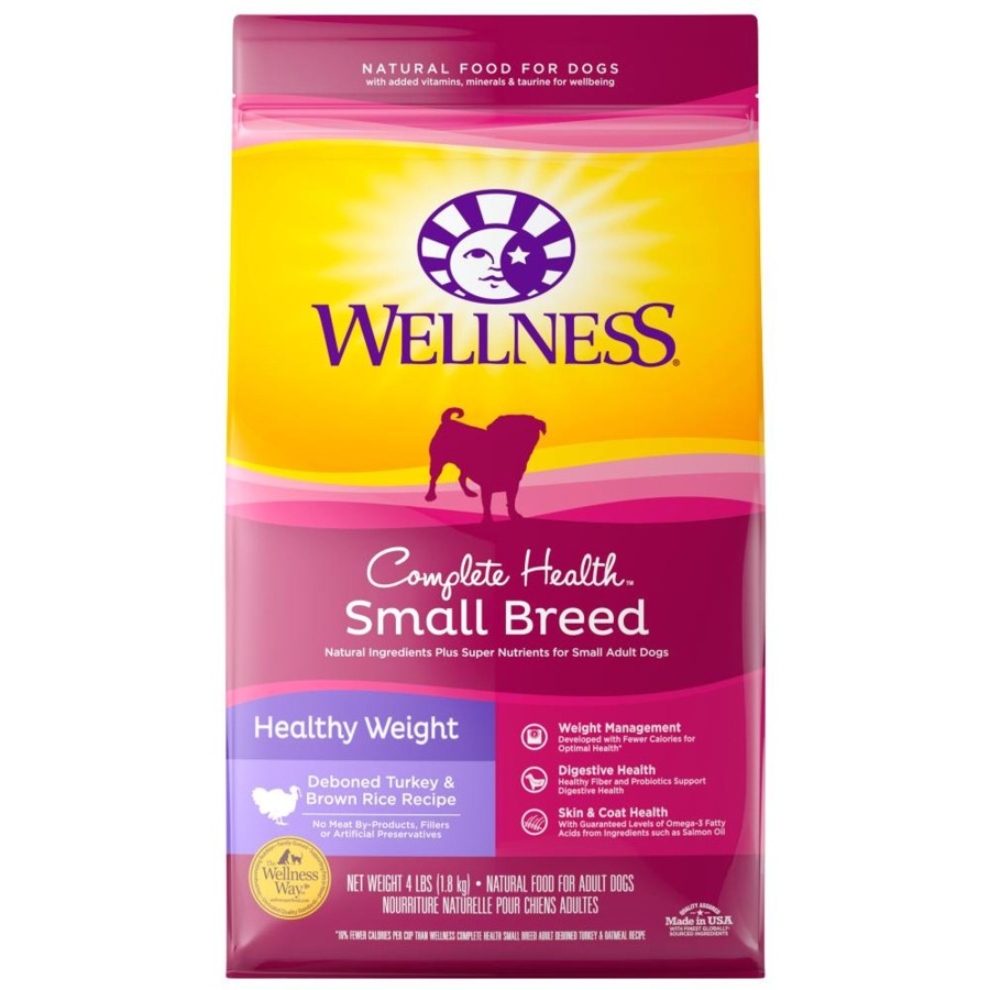 Dog Wellness | Wellness Complete Health Natural Small Breed Healthy Weight Turkey And Brown Rice Recipe Dry Dog Food