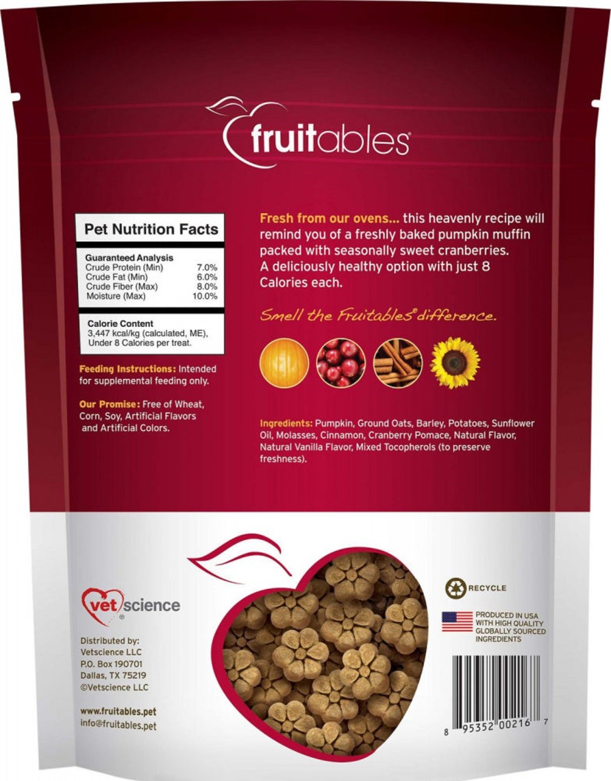 Dog Fruitables | Fruitables Crunchy Pumpkin & Cranberry Dog Treats