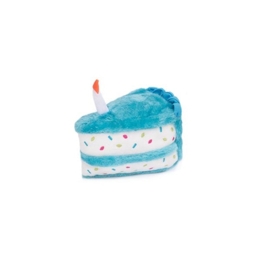 Dog ZippyPaws | Zippypaws Nomnomz Plush Blue Birthday Cake Dog Toy