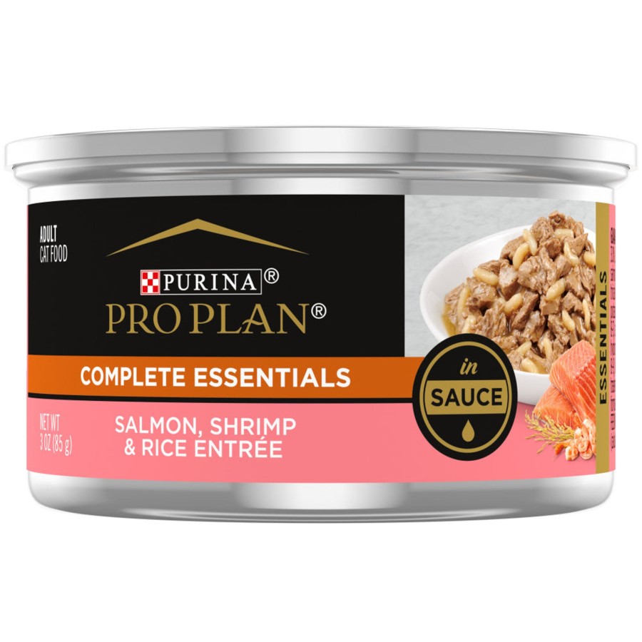 Cat Purina Pro Plan Wet Food | Purina Pro Plan Savor Adult Salmon, Shrimp & Rice In Sauce Entree Canned Cat Food