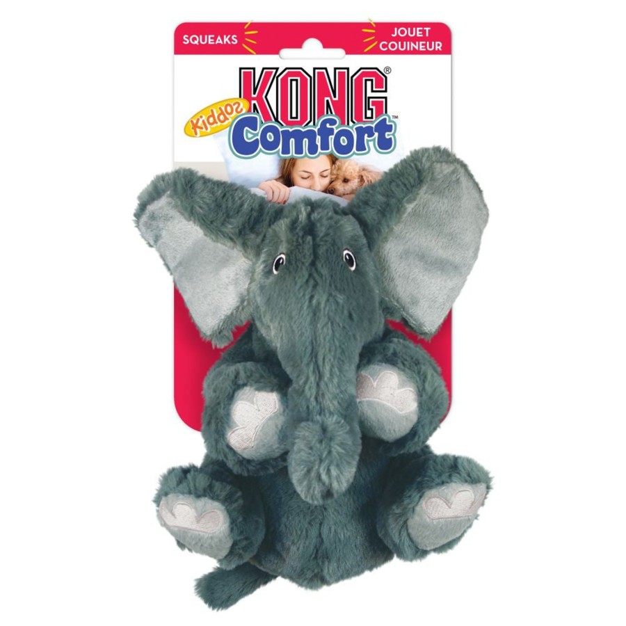 Dog KONG | Kong Comfort Kiddos Elephant Plush Dog Toy