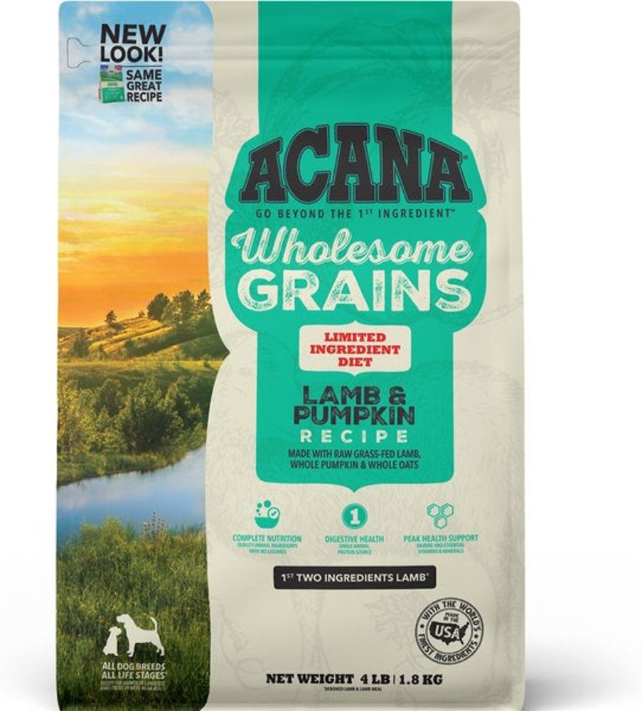 Dog ACANA Dry Food | Acana Wholesome Grains, Lamb & Pumpkin Recipe, Limited Ingredient Diet Dry Dog Food