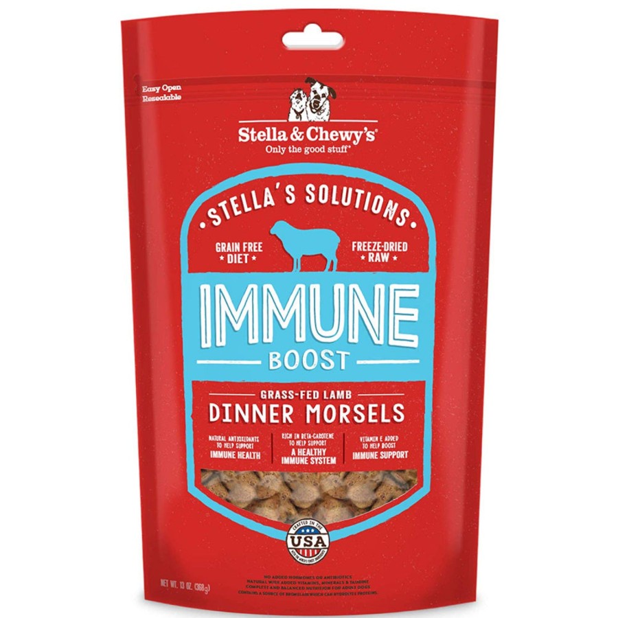 Dog Stella u0026 Chewy's Freeze Dried | Stella & Chewy'S Stella'S Solutions Grain Free Immune Boost Grass Fed Lamb Dinner Morsels Freeze-Dried Raw Dog Food