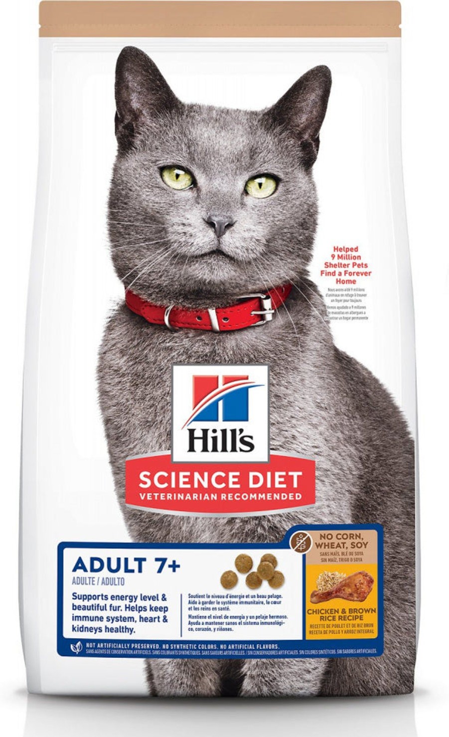 Cat Hill's Science Diet Dry Food | Hill'S Science Diet Hill'S Science Diet Adult 7+ No Corn, Wheat, Or Soy Chicken & Brown Rice Recipe Dry Cat Food