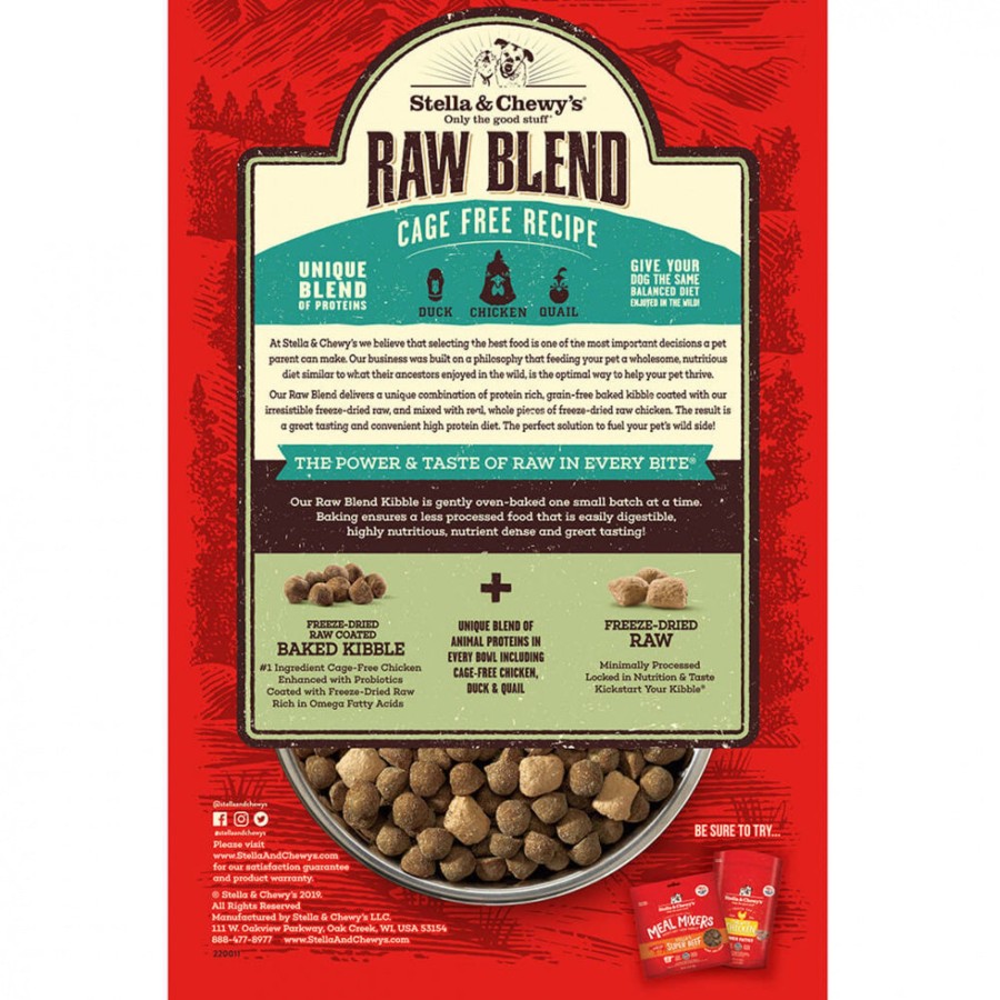 Dog Stella u0026 Chewy's Raw Natural Pet Food Dry Food | Stella & Chewy'S Raw Blend Kibble Cage Free Recipe Dry Dog Food