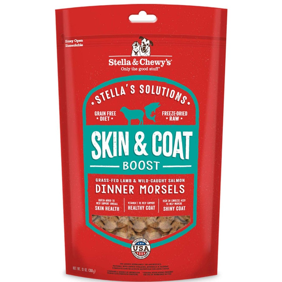 Dog Stella u0026 Chewy's Freeze Dried | Stella & Chewy'S Stella'S Solutions Skin & Coat Boost Grass Fed Lamb & Wild Caught Salmon Dinner Morsels Freeze-Dried Raw Dog Food