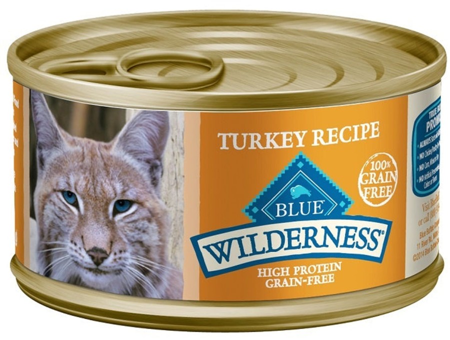 Cat Blue Buffalo Wet Food | Blue Buffalo Wilderness High-Protein Grain-Free Adult Turkey Recipe Canned Cat Food