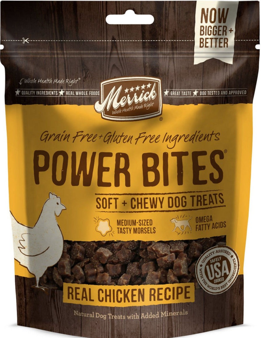 Dog Merrick | Merrick Power Bites Grain Free Chicken Recipe Dog Treats