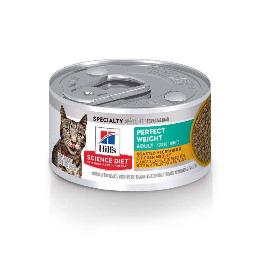 Cat Hill's Science Diet Wet Food | Hill'S Science Diet Adult Perfect Weight Roasted Vegetable & Chicken Medley Canned Cat Food