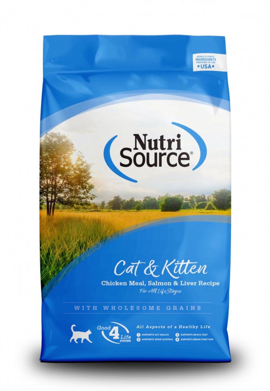 Cat NutriSource Dry Food | Nutrisource Cat & Kitten Chicken, Salmon & Liver Dry Cat Food