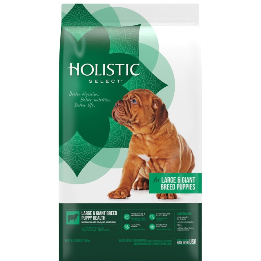 Dog Holistic Select Dry Food | Holistic Select Natural Large & Giant Breed Puppy Health Lamb Meal And Oatmeal Dry Dog Food