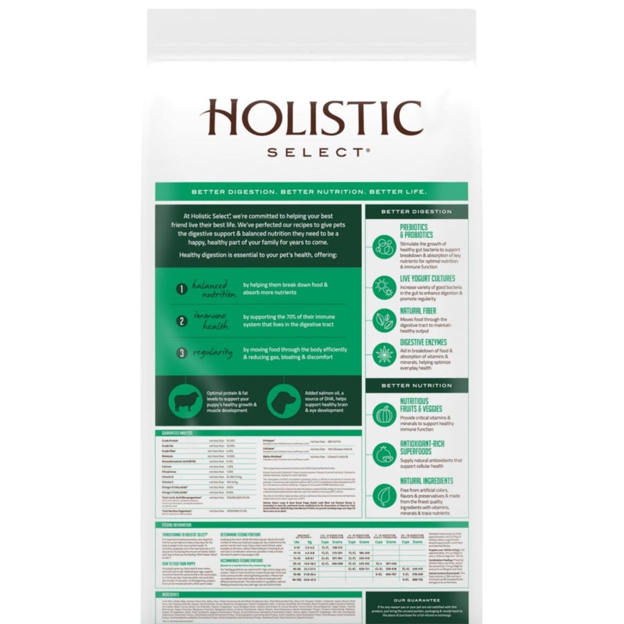 Dog Holistic Select Dry Food | Holistic Select Natural Large & Giant Breed Puppy Health Lamb Meal And Oatmeal Dry Dog Food