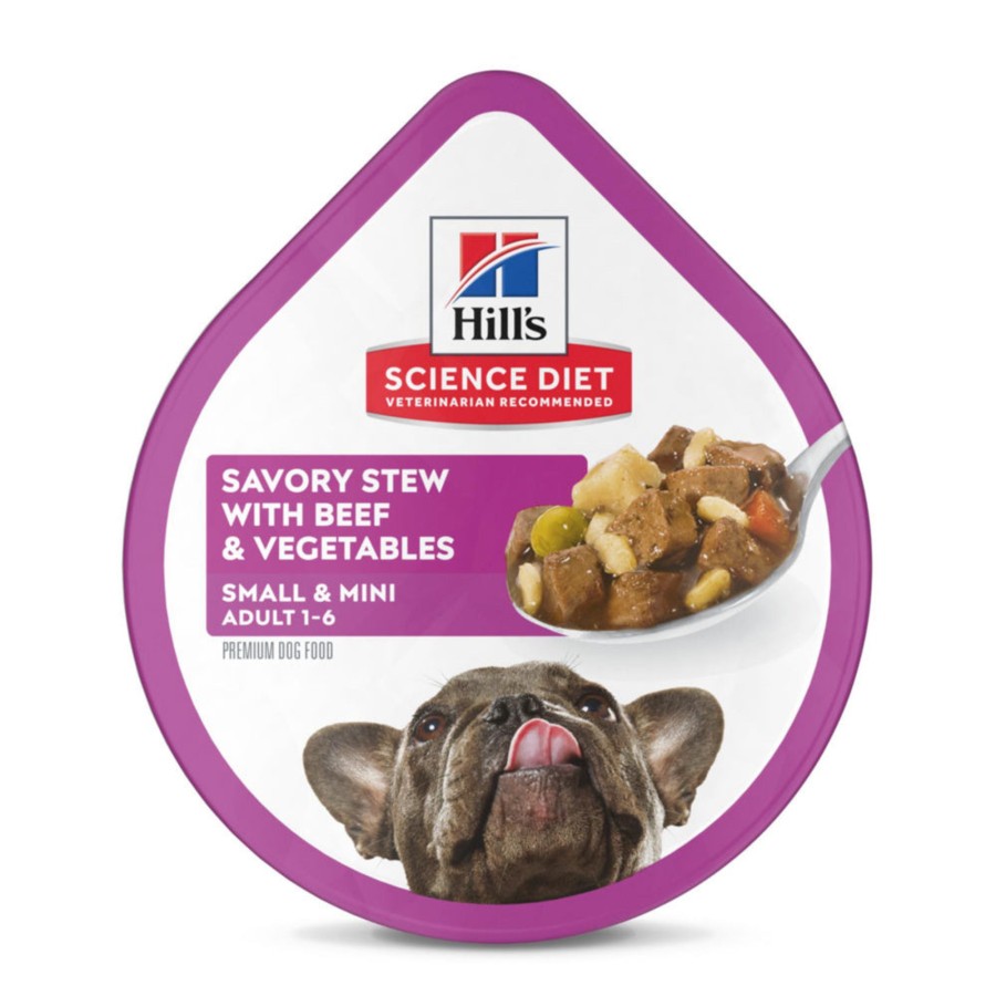 Dog Hill's Science Diet Wet Food | Hill'S Science Diet Adult Small Paws Savory Stew With Beef & Vegetables Dog Food Trays